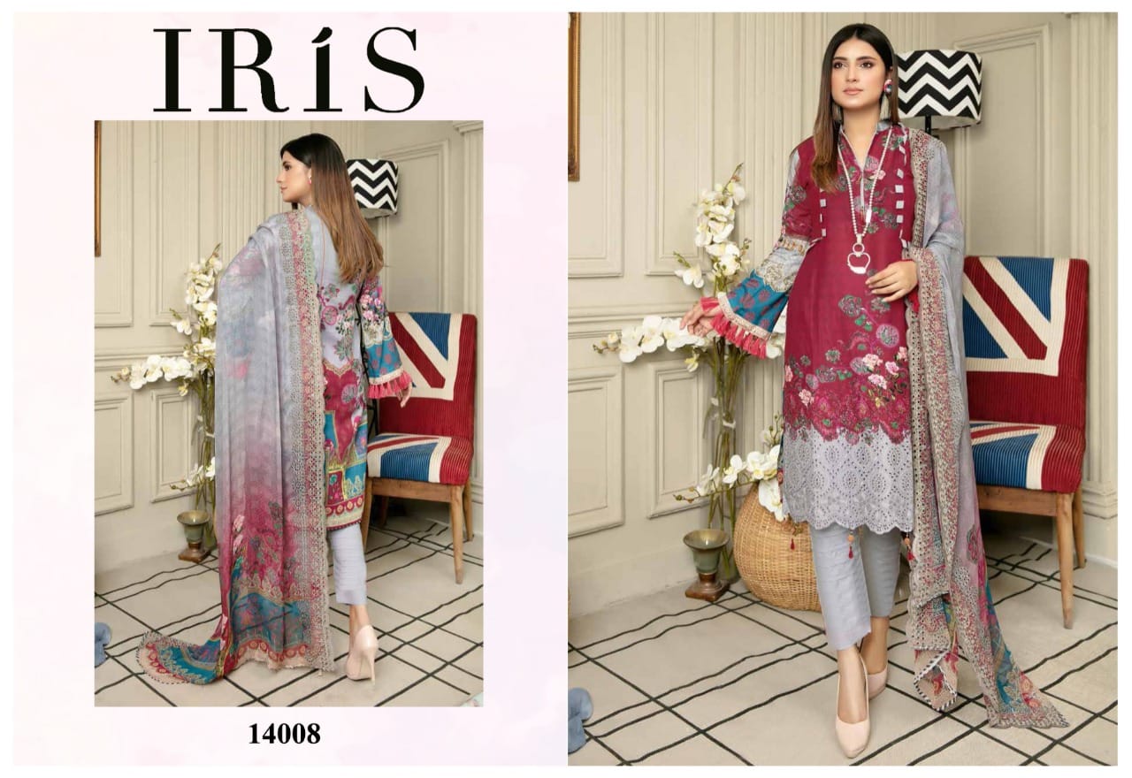 Iris 14 Ready Made Ethnic Wear Cotton Karachi Latest Dress Collection